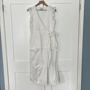 & Other Stories white eyelet midi dress